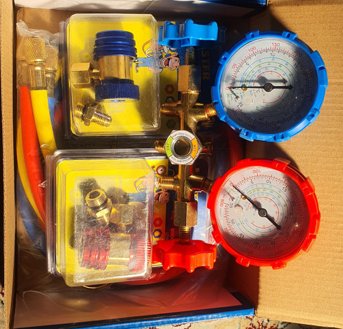 مجموعه گیج و کوپلینگ شارژ گاز کولر خودرو